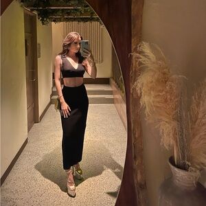 House of Harlow - Black Knit Two-Piece Set